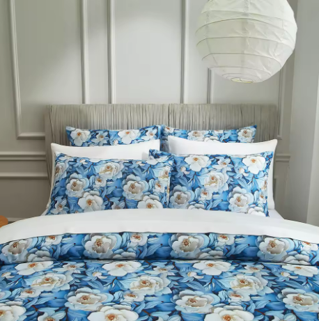 Floral Blue Comforter Set