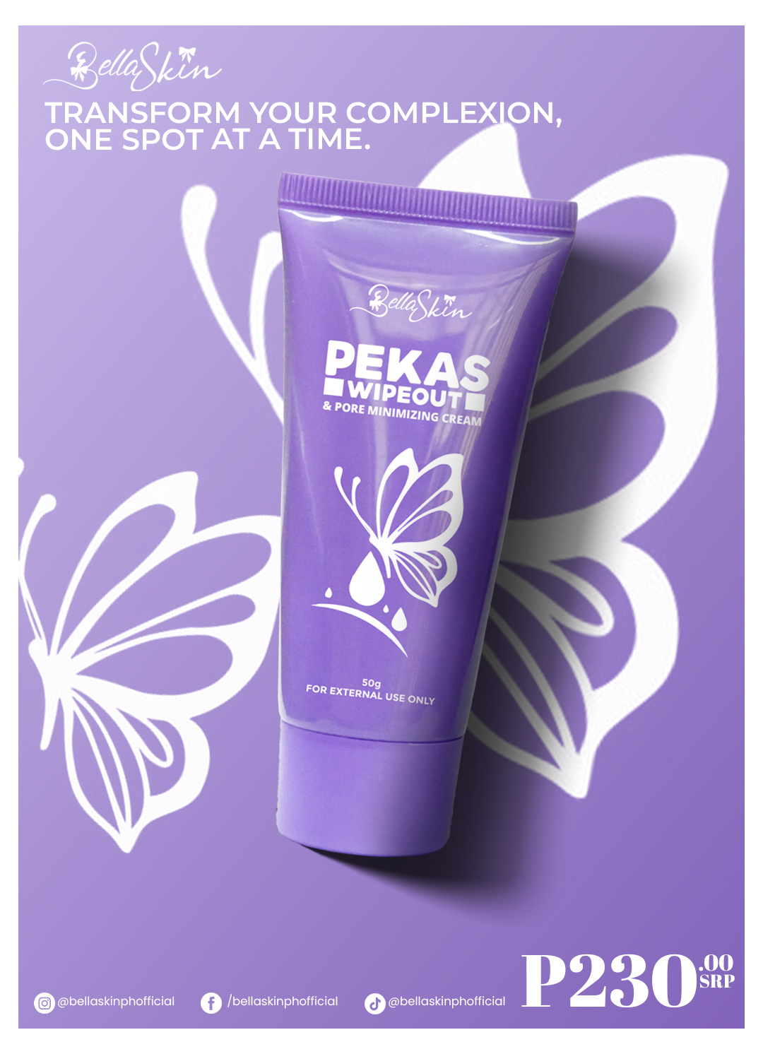 Bellaskin Cosmetics Pekas Wipeout & Pore Minimizing Cream