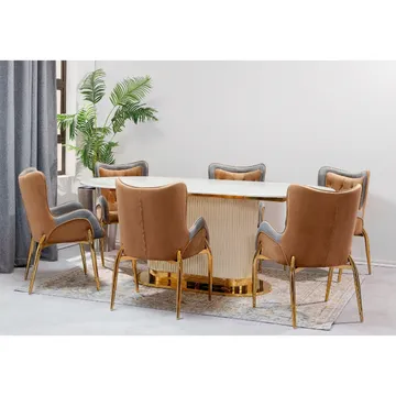 KC Furn - Genevieve 6 Seater Dining Set