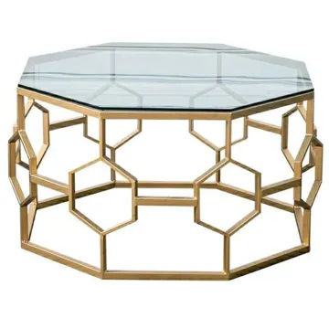 Geometric Glass Coffee Table