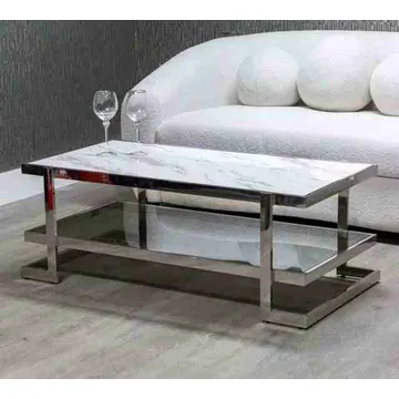 CozyCraft - Faux Marble Coffee Table