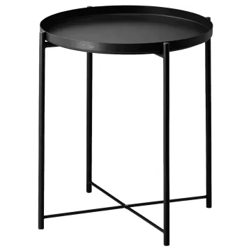 Round Metal Tray Table