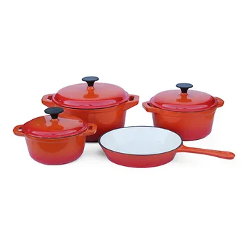 Red Cast Iron Cookware Set