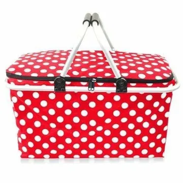 Red Polka Dot Picnic Basket