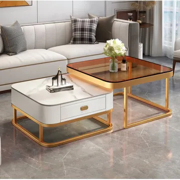 Ava Nesting Glass Coffee Table