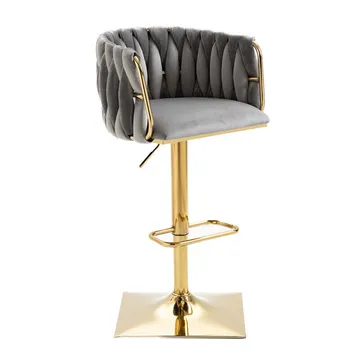 Velvet Swivel Stool