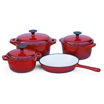 Red Enamel Cookware Set