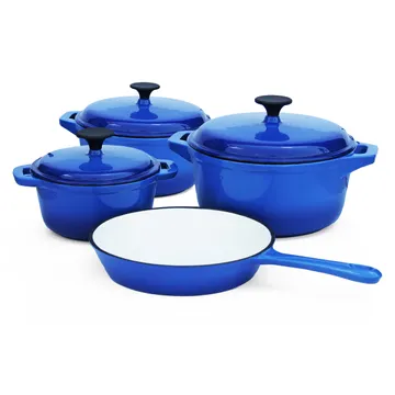 Blue Enameled Cookware Set
