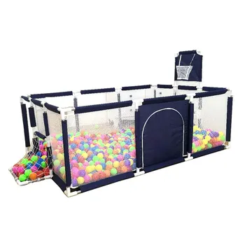 Outdoor Playpen with Basketball Hoop and Ball Pit