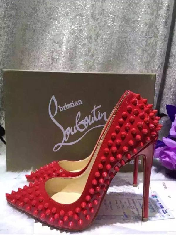 Red Studded High Heels