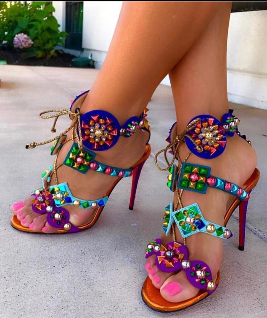 Colorful High Heel Sandals