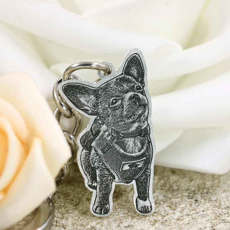 Personalized Pet Dog Memorial Keyring