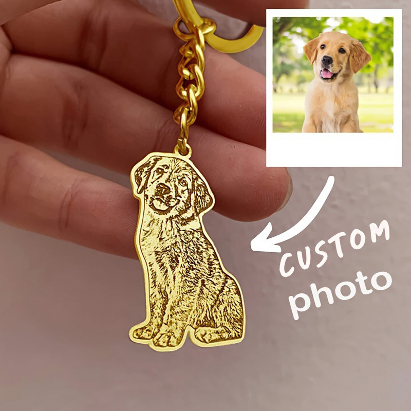 Personalized Pet Dog Memorial Keyring