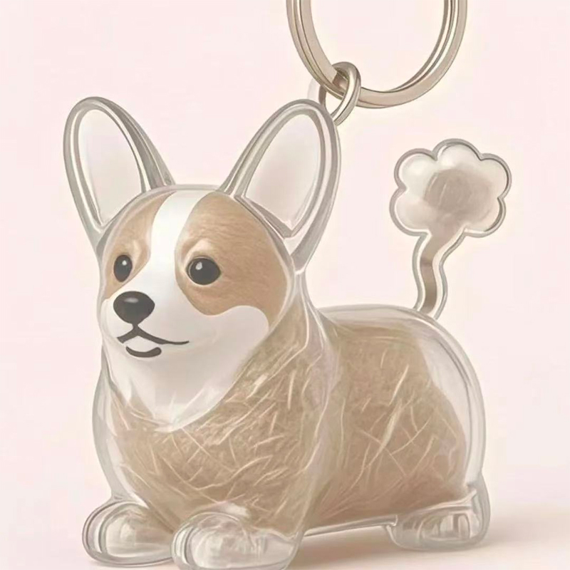 Cute puppy hair storage commemorative pendant