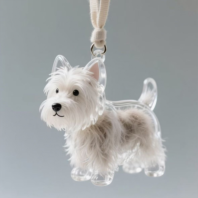 Cute puppy hair storage commemorative pendant