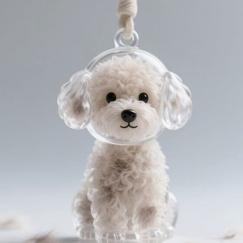 Cute puppy hair storage commemorative pendant
