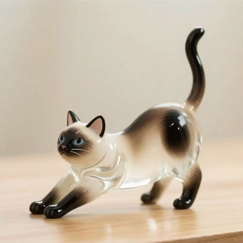 Transparent kitten hair storage box pendant gacha