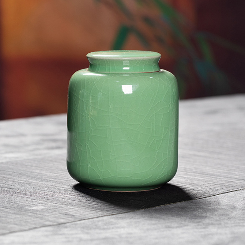 Plum Green Celadon Pet Urn CC-LCP