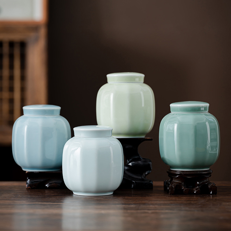Classic Celadon Pet Urn Storage Box TC-YQC
