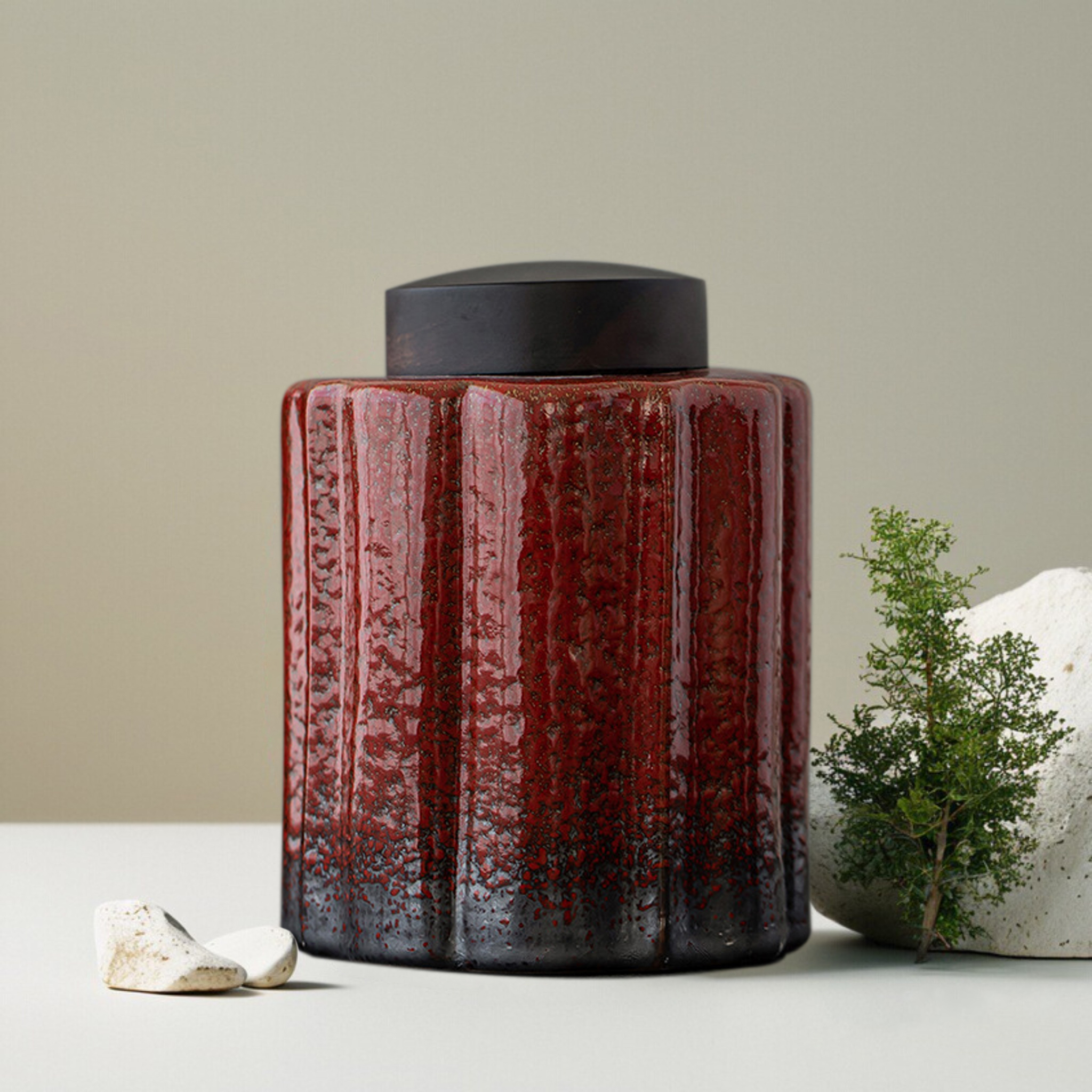 Kiln-changed Glazed Ceramic Pet Urn