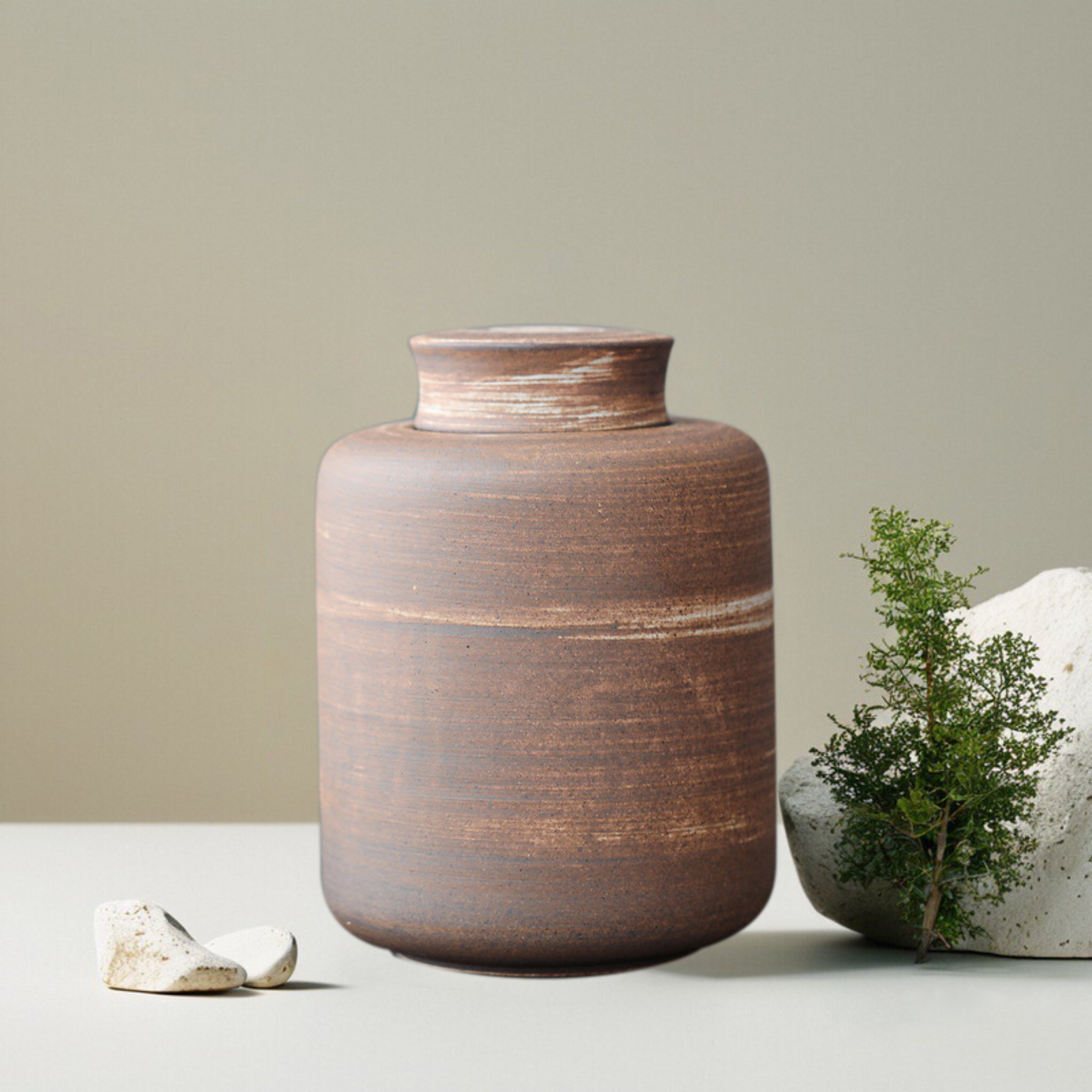 Coarse Earthenware Pet Ashes Storage Jar FL-N
