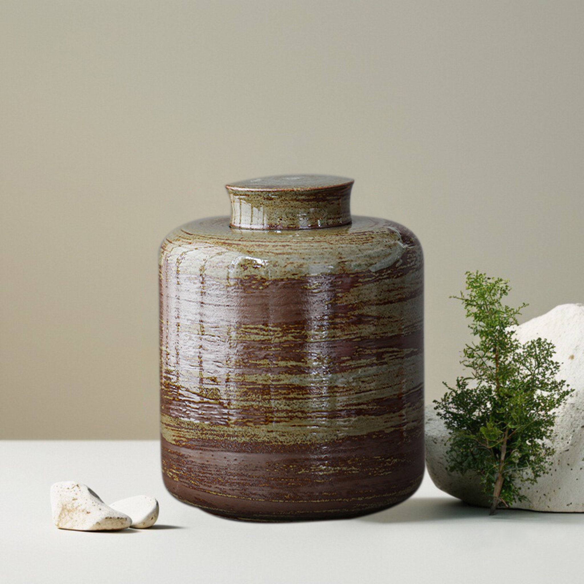 Coarse Earthenware Pet Ashes Storage Jar FL-A