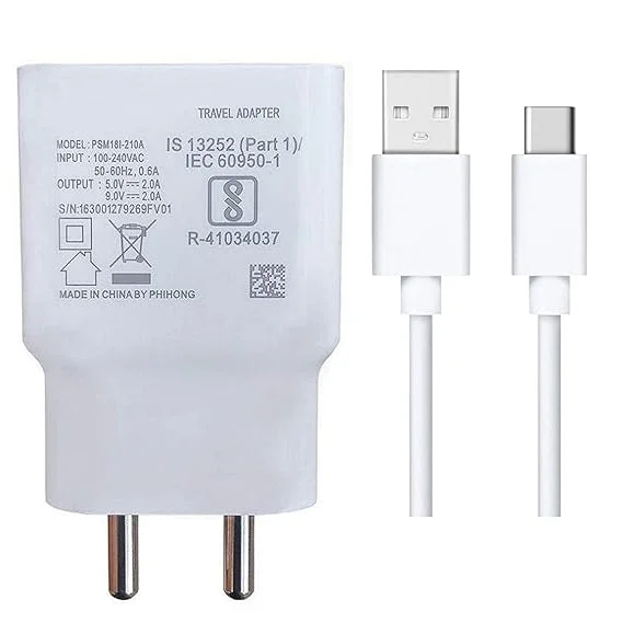 SAMSUNG-2 A/15W Charger & Cable COMBO
