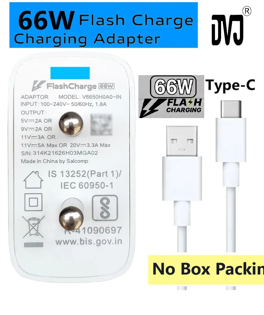 VIVO 66W QUICK FLASH CHARGER & CABLE COMBO SET