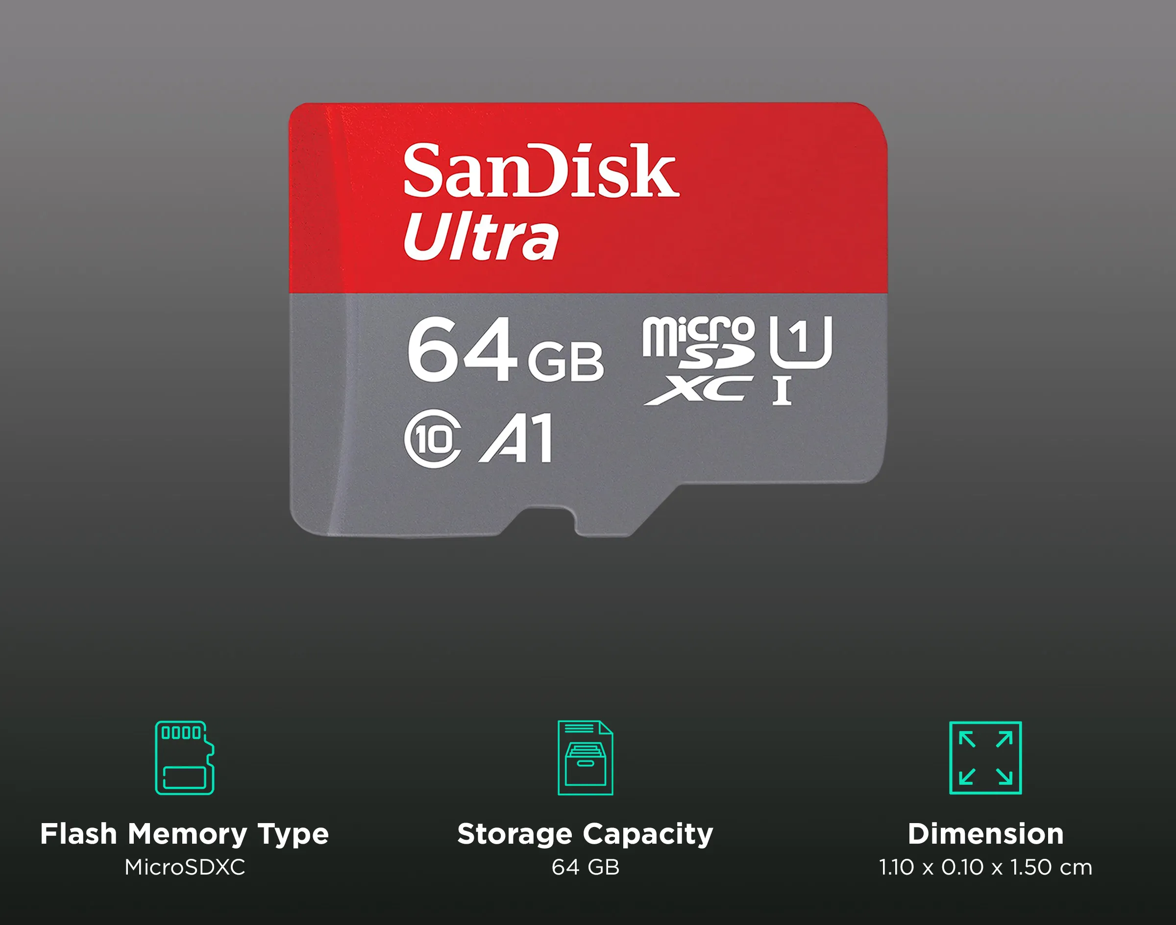 SanDisk Ultra 64GB microSDXC UHS-I Card