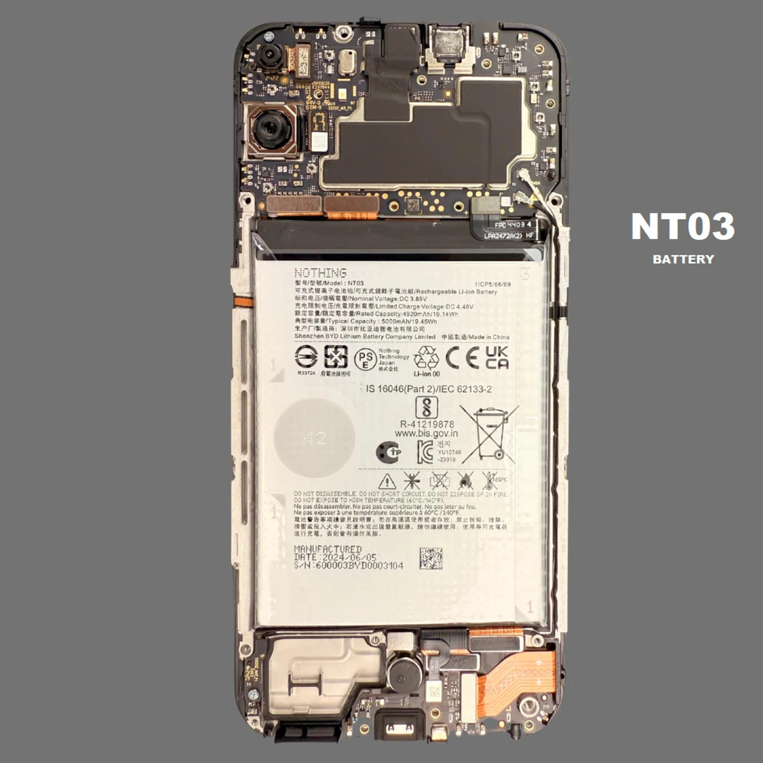 Nothing Phone 1 /2a/2a plus battery (NT03)