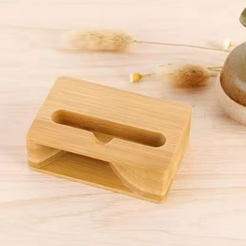 Bamboo Phone Stand and Amplifier