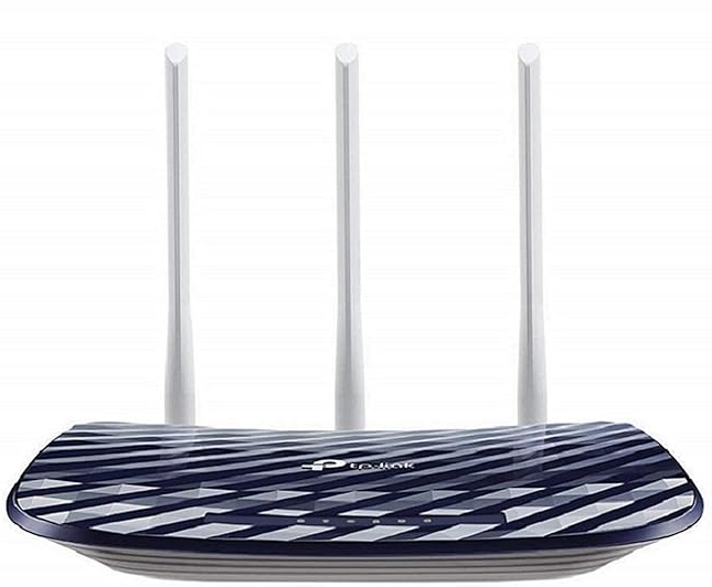 TP-Link AC750 Dual Band Wireless Cable Router, 4 10/100 LAN + 10/100 WAN Ports, Support Guest Network and Parental Control, 750Mbps Speed Wi-Fi, 3 Antennas (Archer C20) Blue, 2.4 GHz