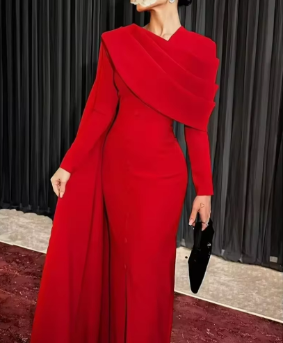 Elegant Red Evening Gown