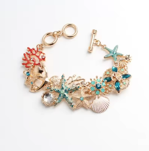 Ocean-Themed Charm Bracelet