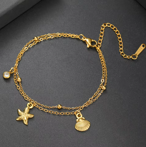 Gold Charm Anklet