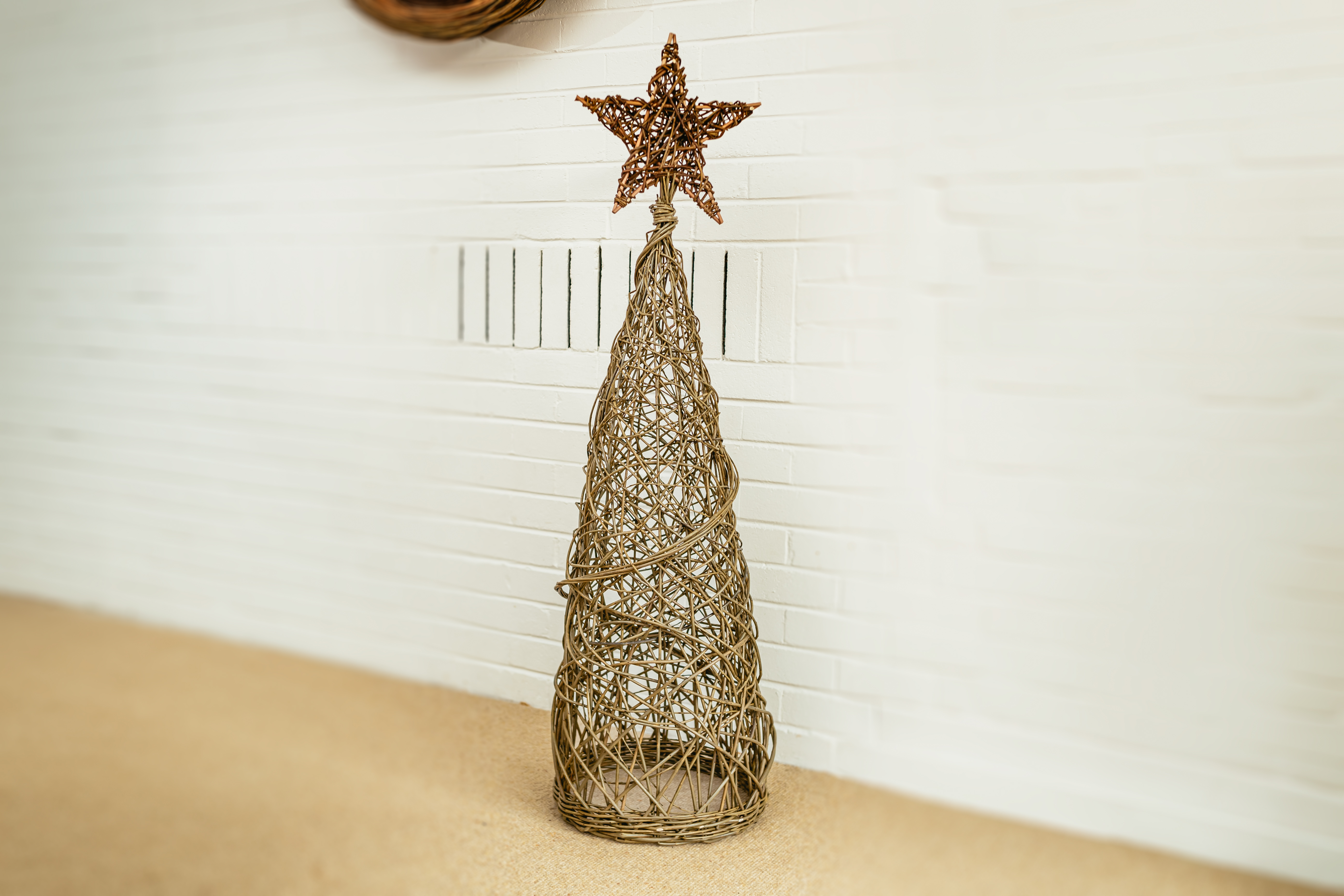 Wicker Christmas Tree Decoration