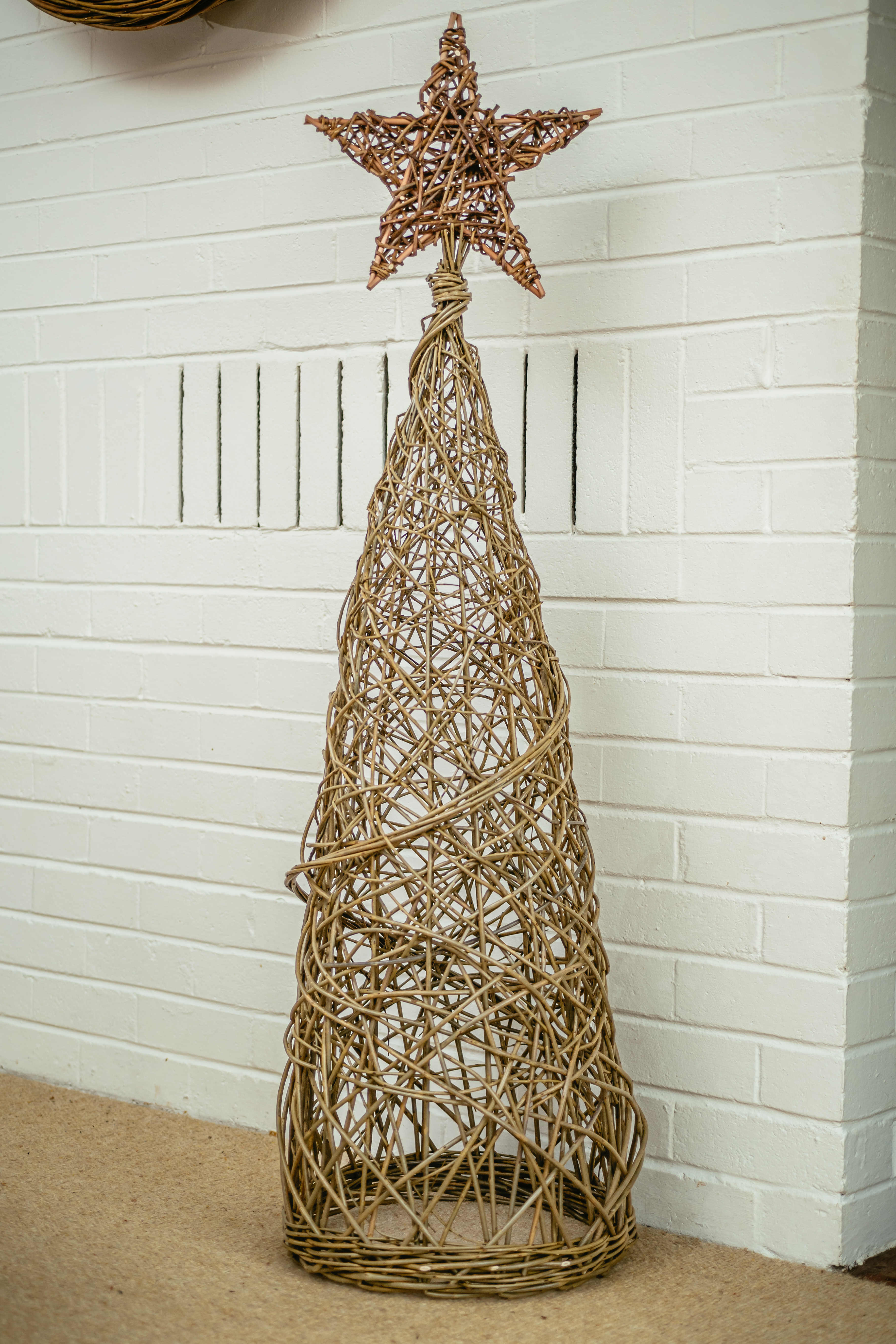 Wicker Christmas Tree Decoration
