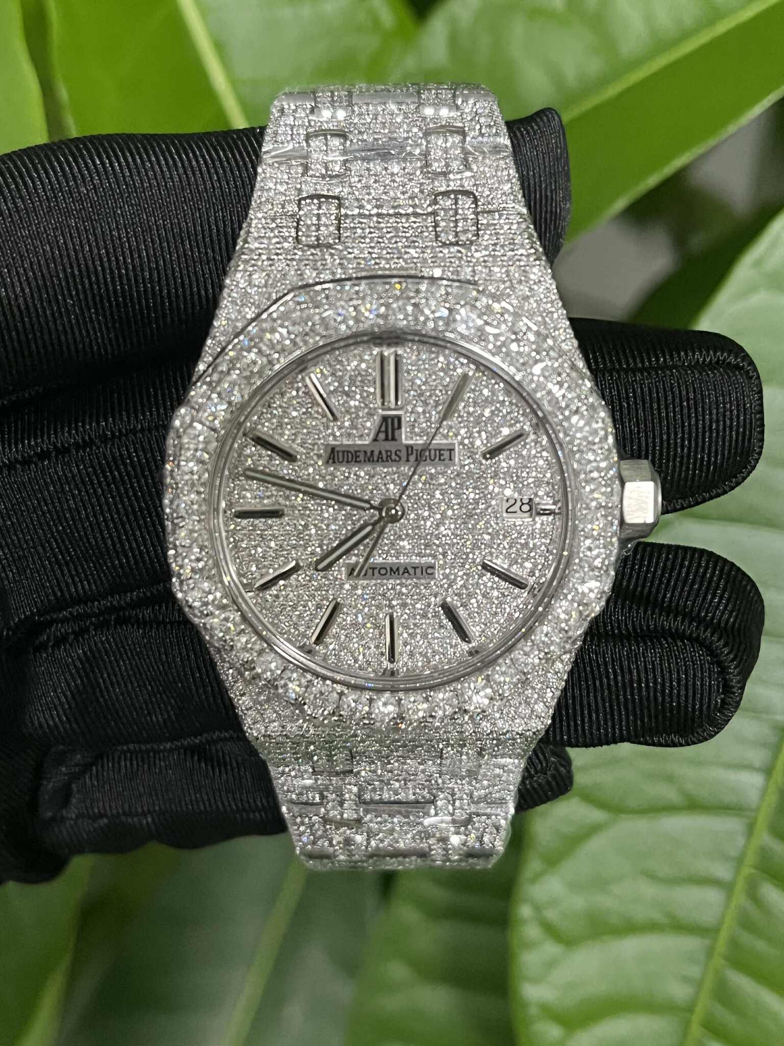Iced out "Royal Oak AP" Inspired watch