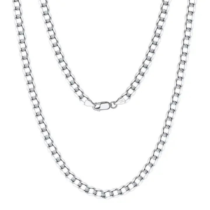 Stainless Steel Curb Chain Necklace