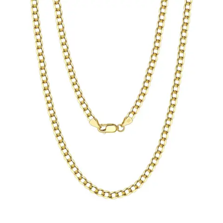 Gold-Plated .925 Silver Curb Chain