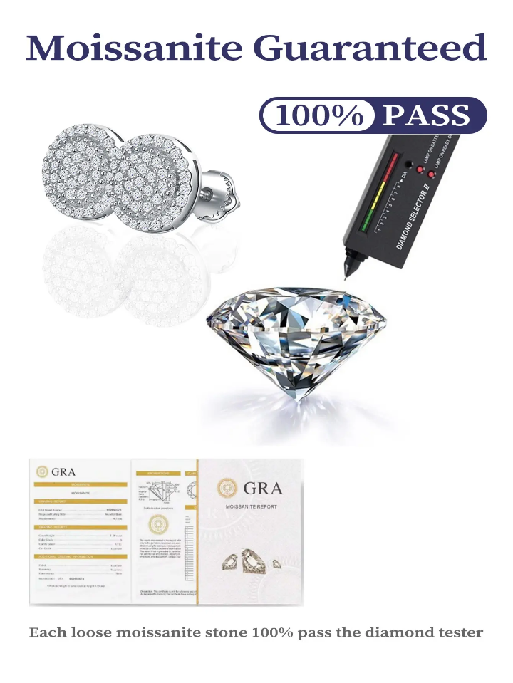Moissanite Stud Earrings
