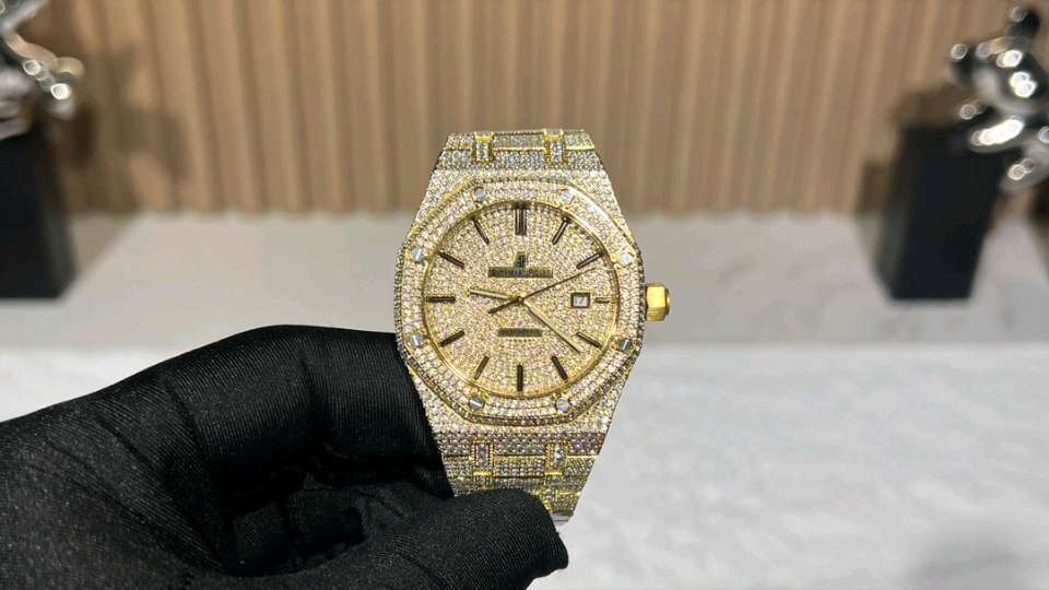 Iced out "Royal oak AP" inspired watch