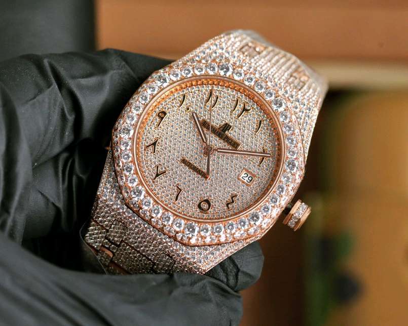 (Arabic) Iced out "Royal Oak AP" inspired watch