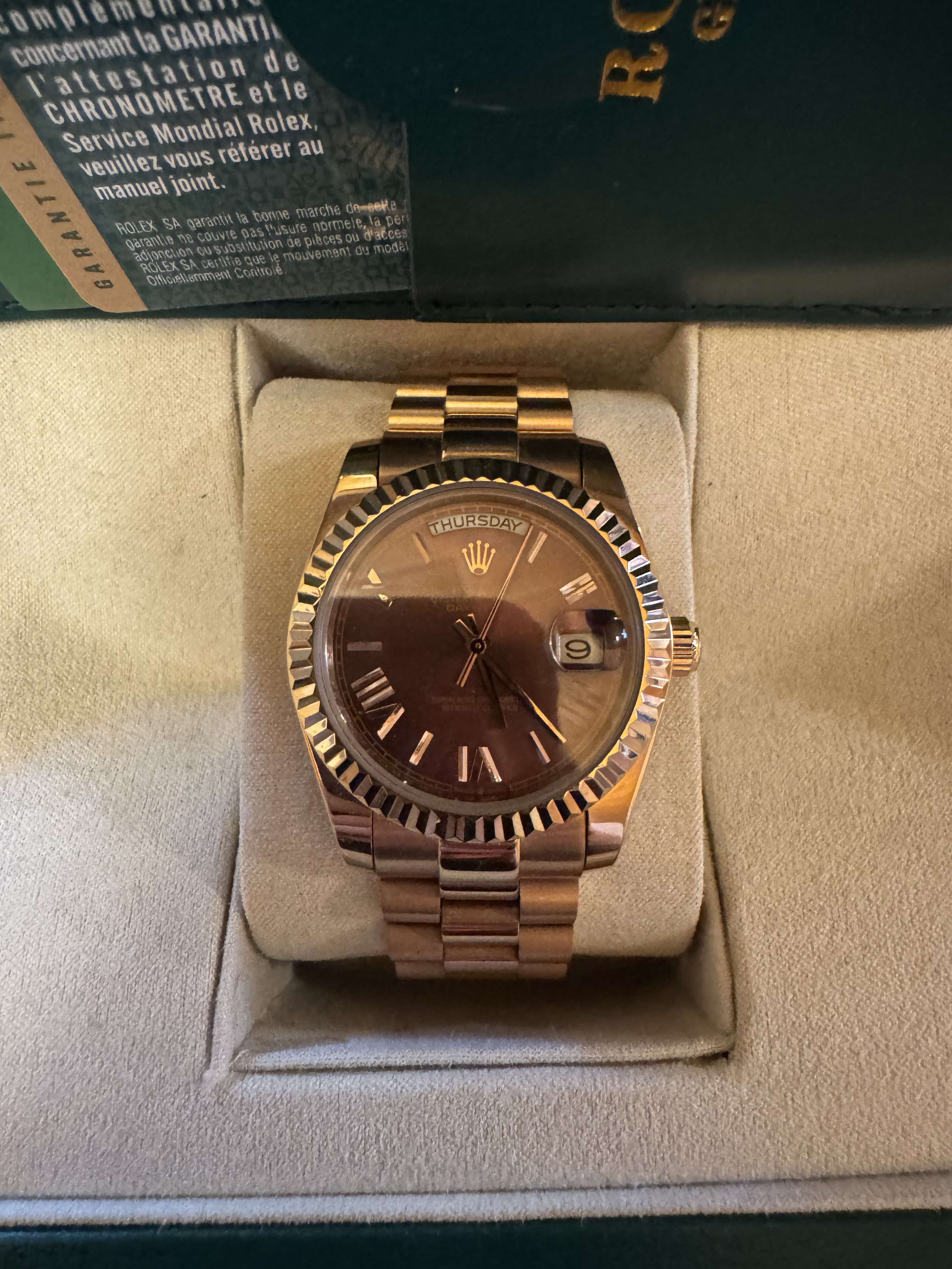 "Rolex presidential" inspired watch