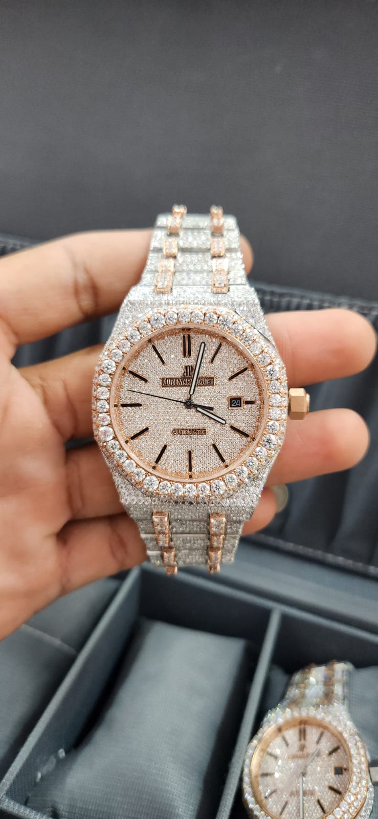 Iced out "Royale Oak AP" inspired watch