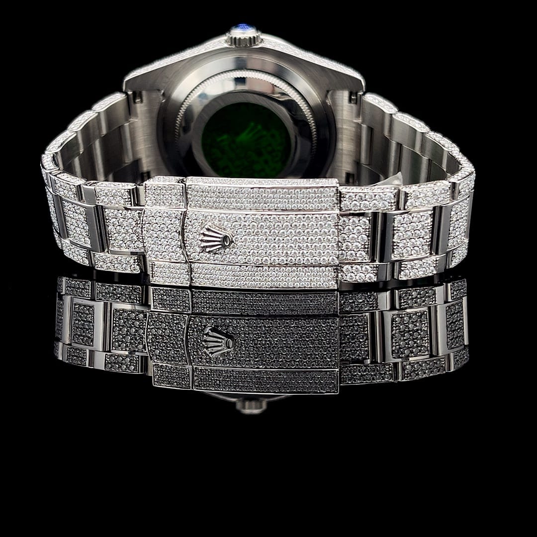 Iced out Rolex datejust moissanite watch