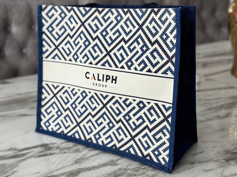 Caliph Everyday Tote – Navy Cubis Edition