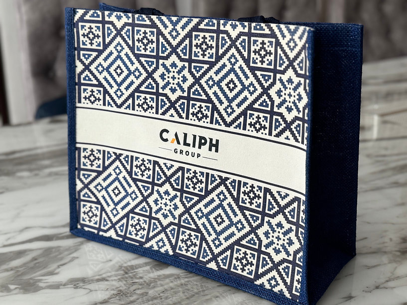 Caliph Signature Tote – Aztec Navy Edition