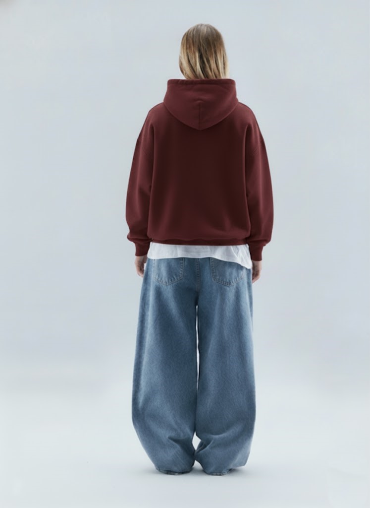 Burgundy Bandana Hoodie