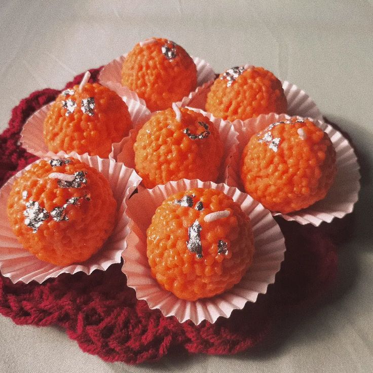 Feromic Motichoor Laddu Decorative Soy Wax Candle – Premium Quality Festive Gift